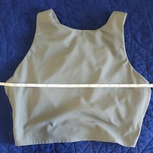 CRZ YOGA Olive Green Sleeveless Cropped Tank